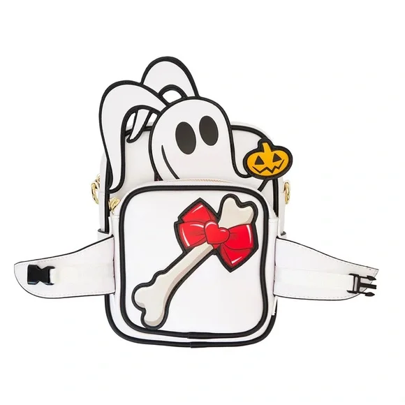 LOUNGEFLY DISNEY THE NIGHTMARE BEFORE CHRISTMAS ZERO CROSSBUDDIES BAG - Picture 6 of 10